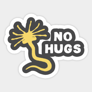 No (Face) Hugs Sticker